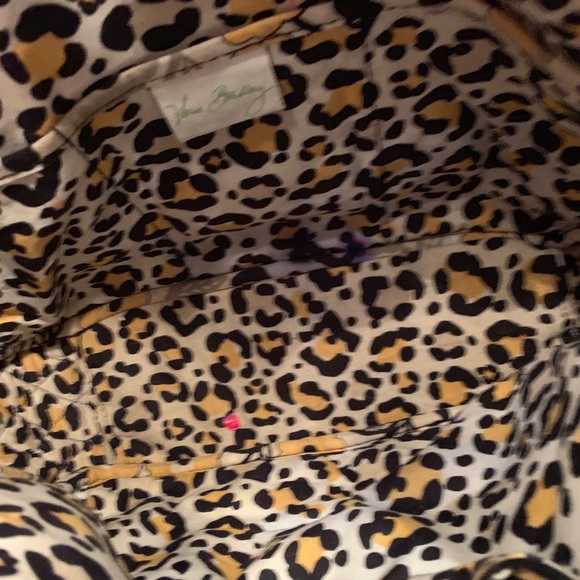 Vera Bradley Yellow Cheetah Floral Print Purse - Picture 6 of 7